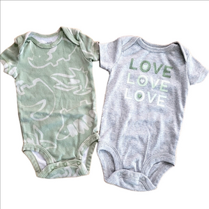 3M carters 2 piece set onesies